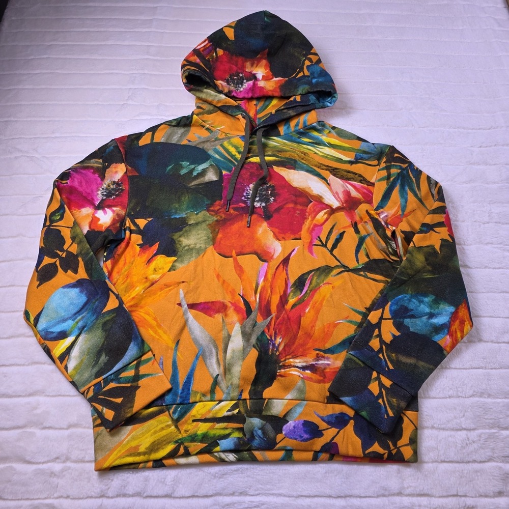 Ralph Lauren Purple Label Stretch Fleece Hoodie Mens L‎ Floral Hawaiian $895
